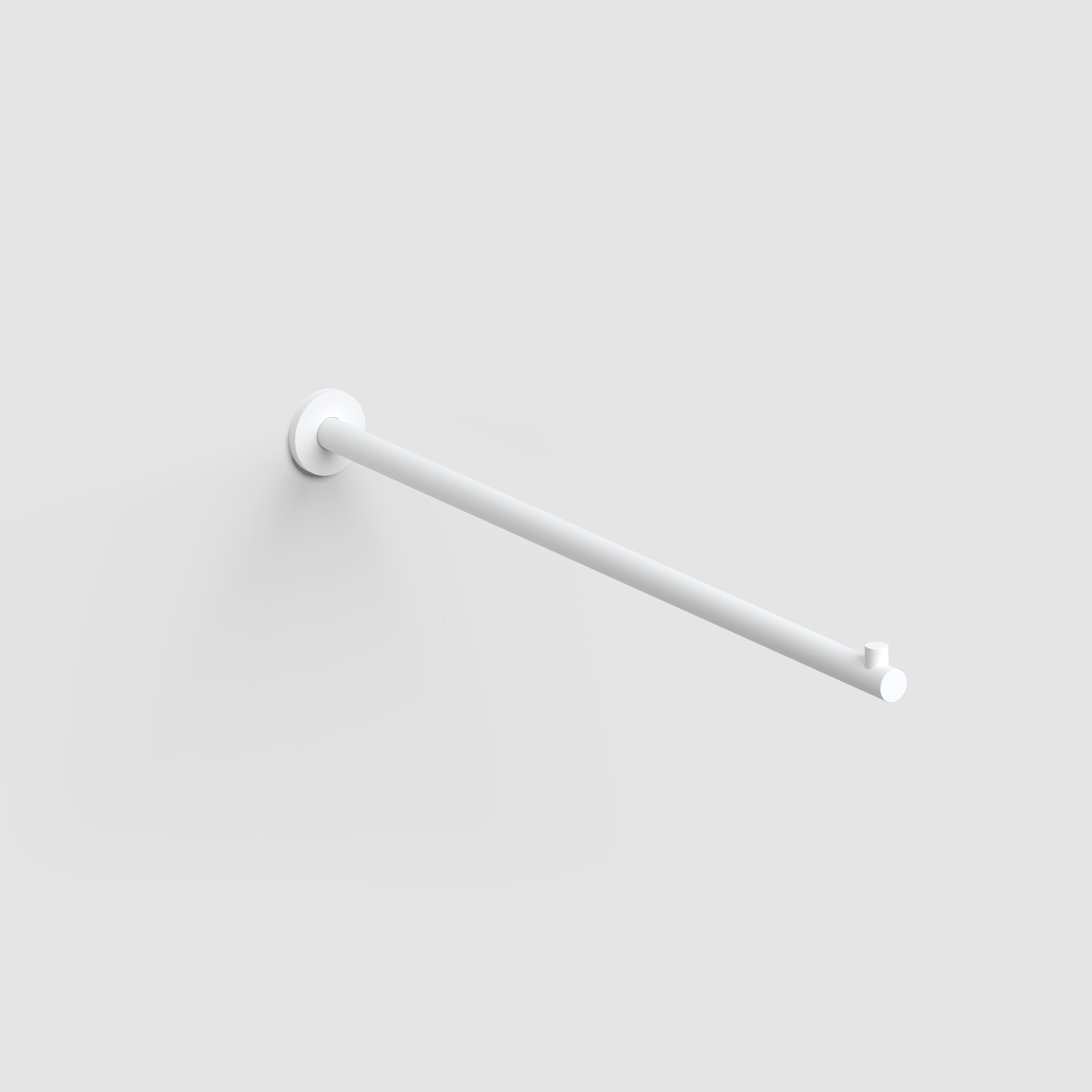 Clou Kaldur handdoekrek 42cm, recht, mat wit